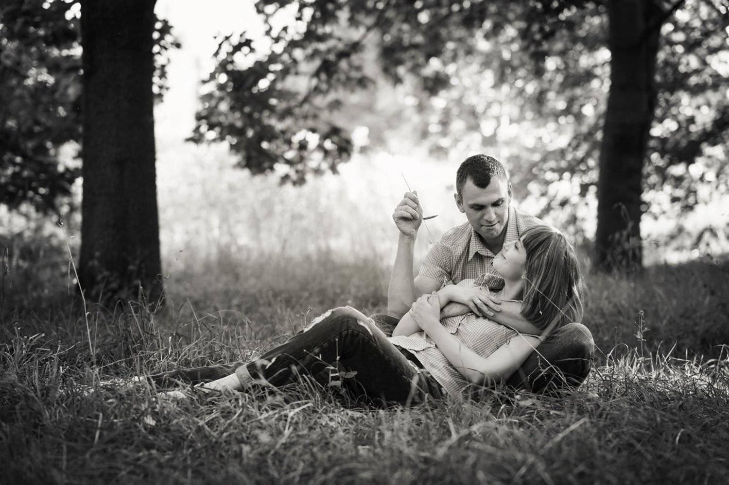 прогулка, любовь, он, она, портрет, чб, Макарова Елена