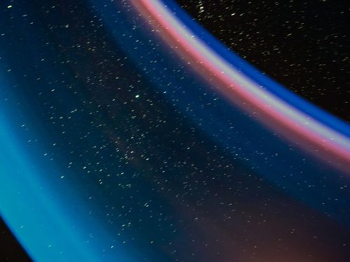 Through the rings of Saturn.