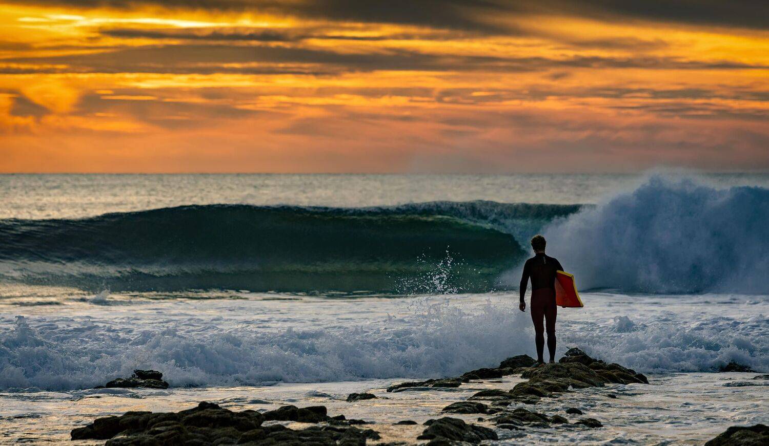 океан, серфер, закат, Александр Безмолитвенный