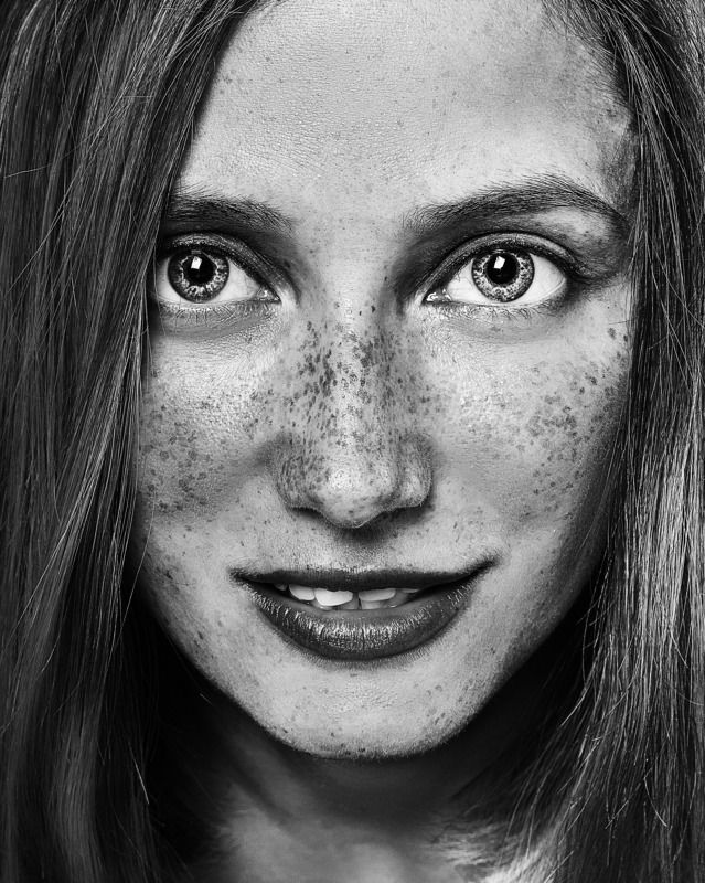 портрет, женщина, монохром  фото превью