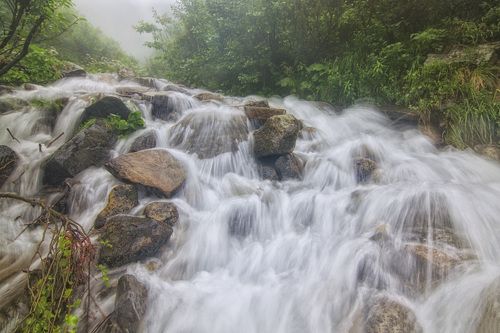 The spring floods on the river Dzembronya