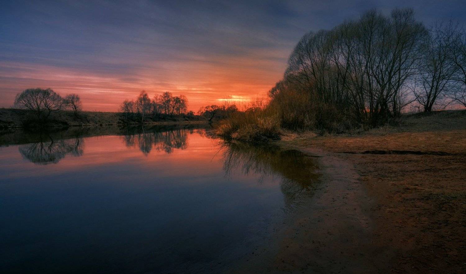 река, москва, вечер, закат, Виктор Климкин