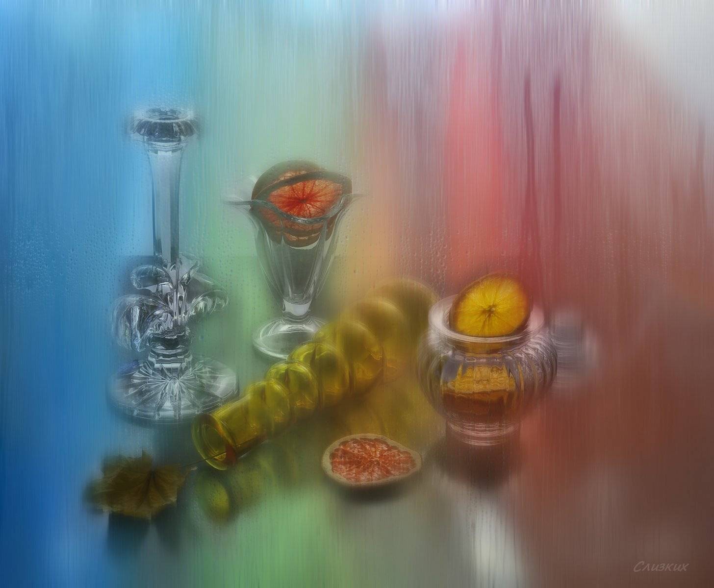 композиция,капли,стекло,цвет,свет, Инаида