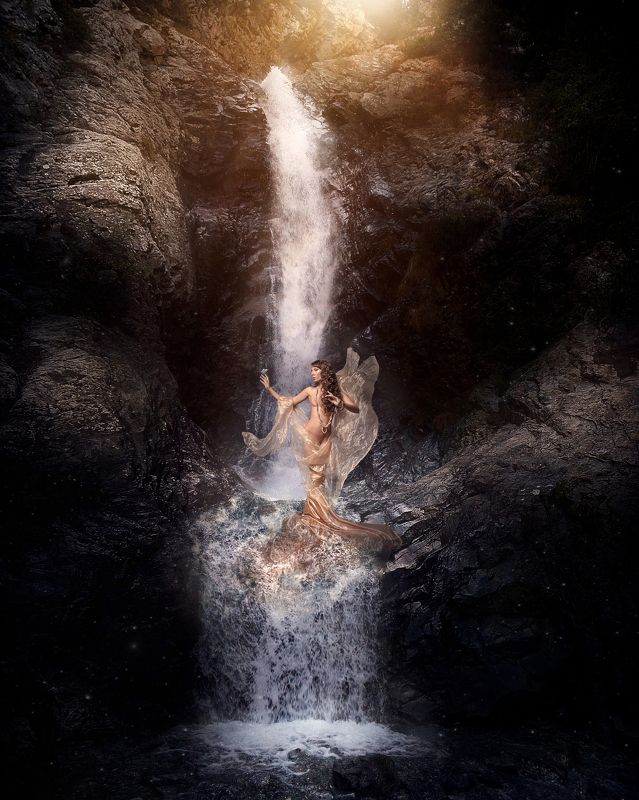 at the waterfall фото превью