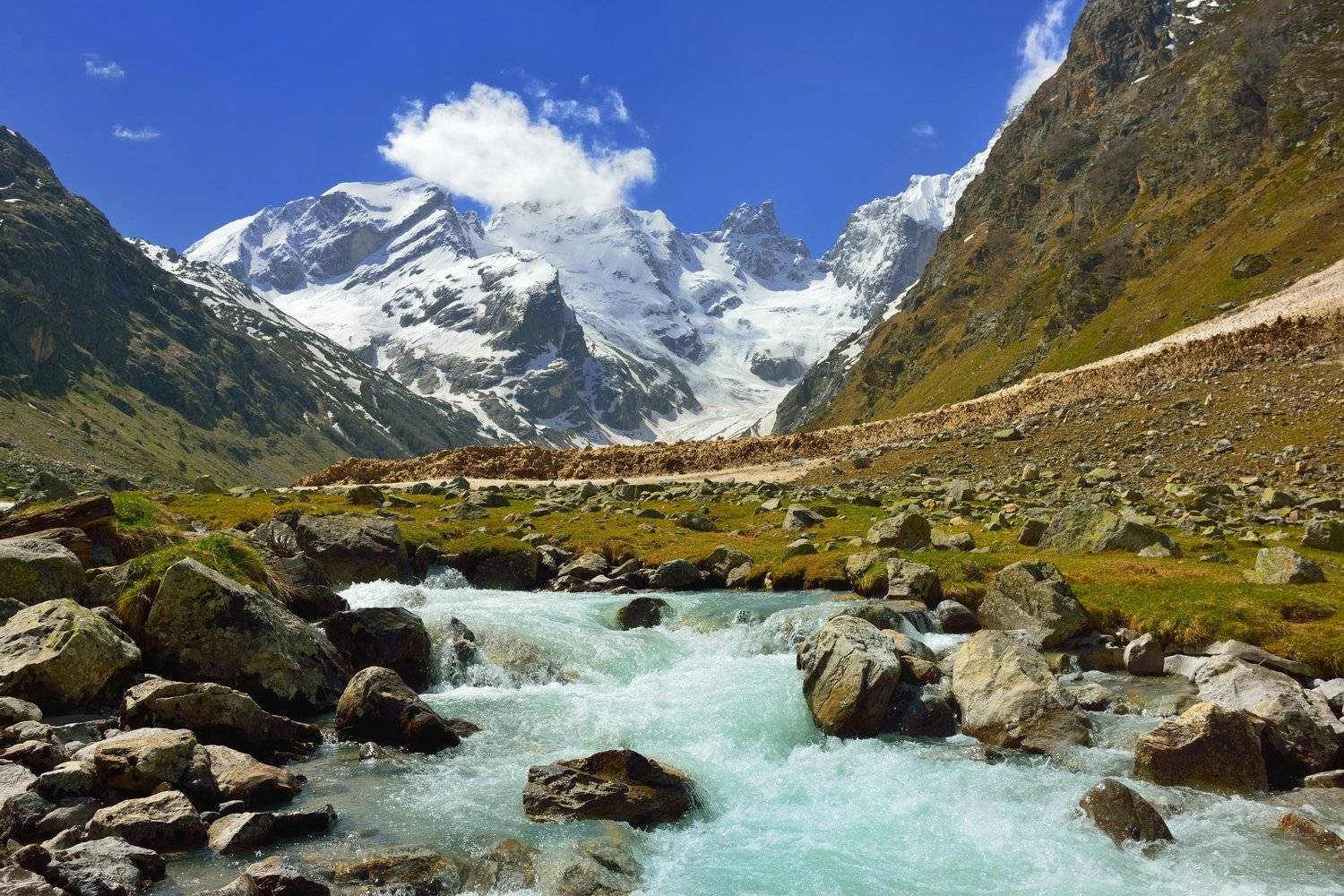 горы весна кавказ ручей узункол, Александр Жарников