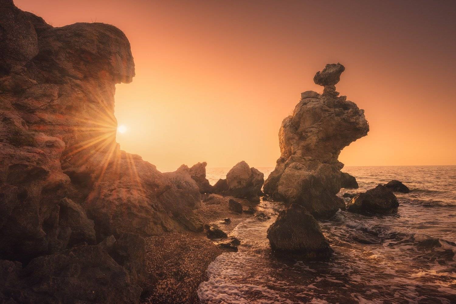 крым, море, закат, солнце, скалы, пейзаж, природа, фототур в крым, фототур по крыму, путешествия, туризм, отдых в крыму, Лузанов Вячеслав