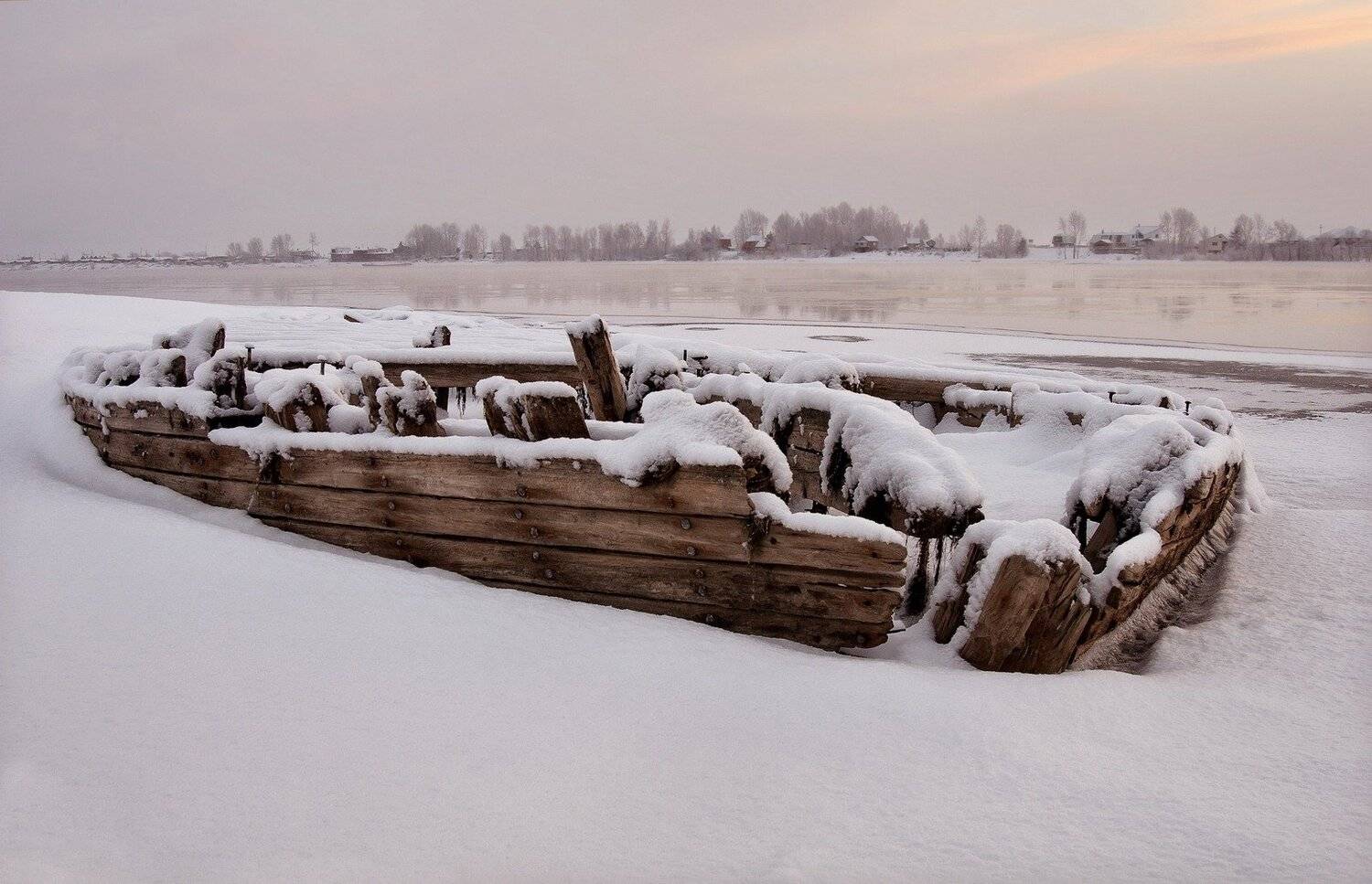 мороз., берег., изморозь., Марина Фомина