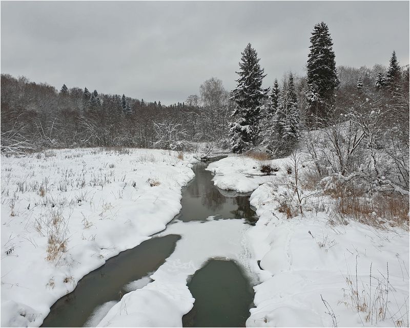 река, деревья, пейзаж, проталины Областной пейзаж фото превью