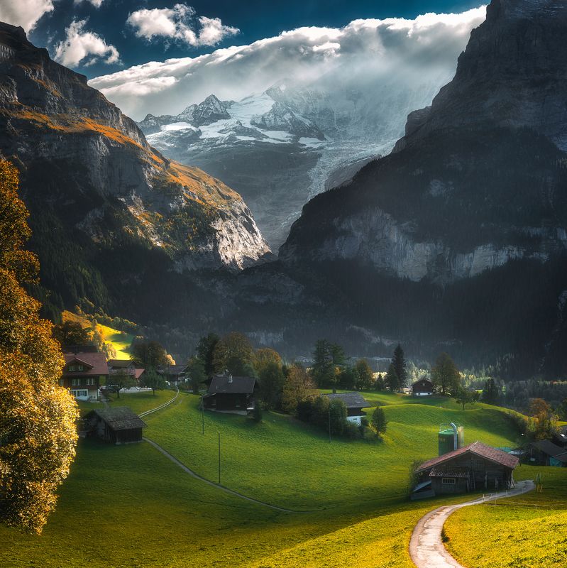 landscape,swiss,mountains,panorama,grindelwald,пейзаж,горы,швейцария Grindelwald фото превью