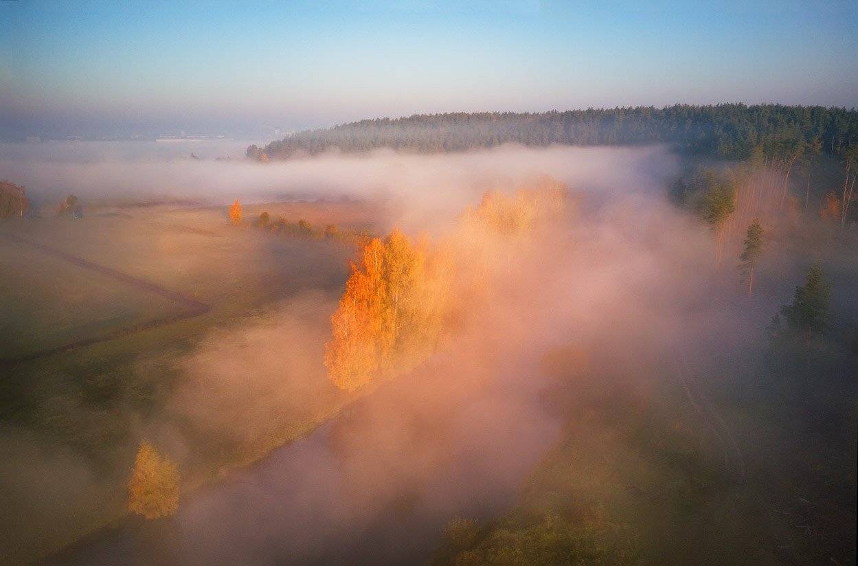 беларусь, минск и окрестности, октябрь, осень, река, свислочь, туман, утро, Вейзе Максим