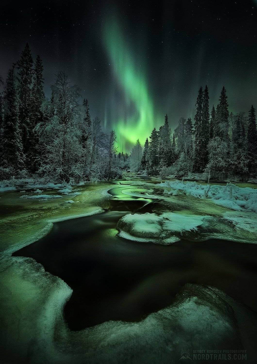 кольский, кольский полуостров, кандалакша, северное сияние, полярное сияние, север, Сергей Королев