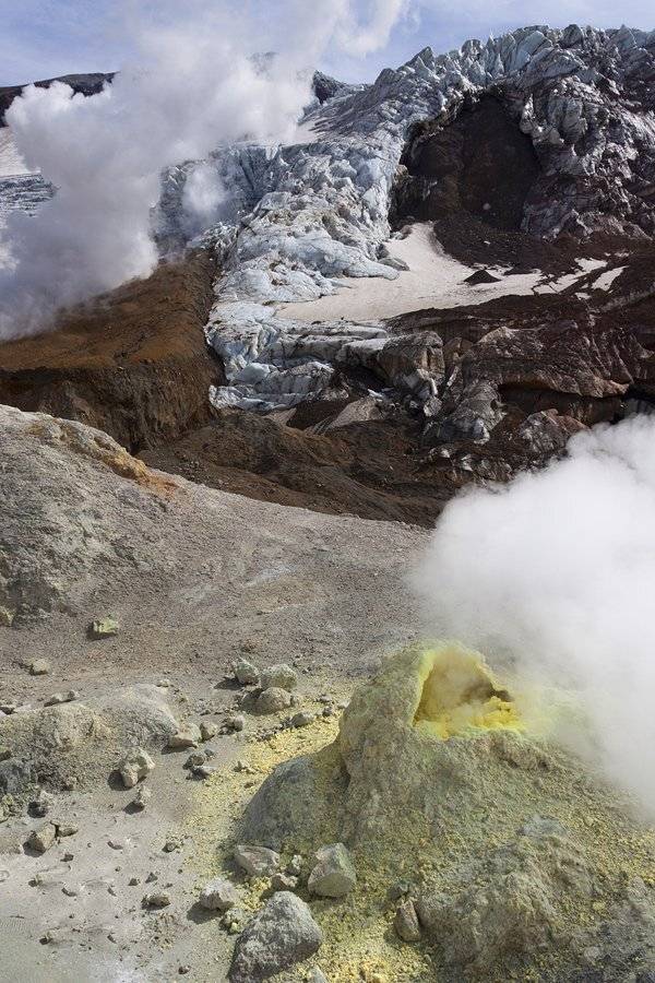 камчатка, вулкан, мутновский, фумарола, ледник,, Денис Будьков