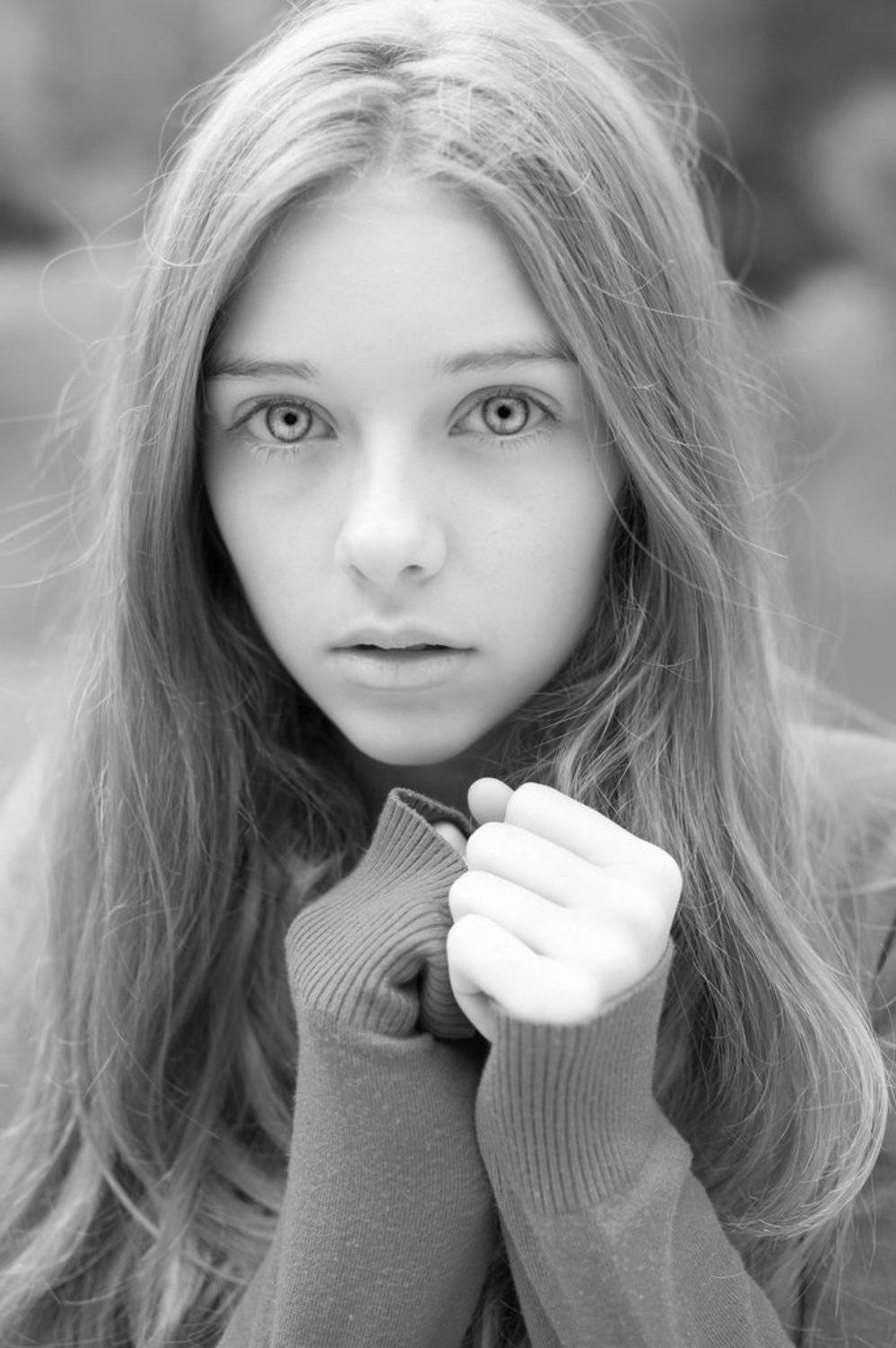 глаза, девушка, портрет, ч/б, Мария Полухина