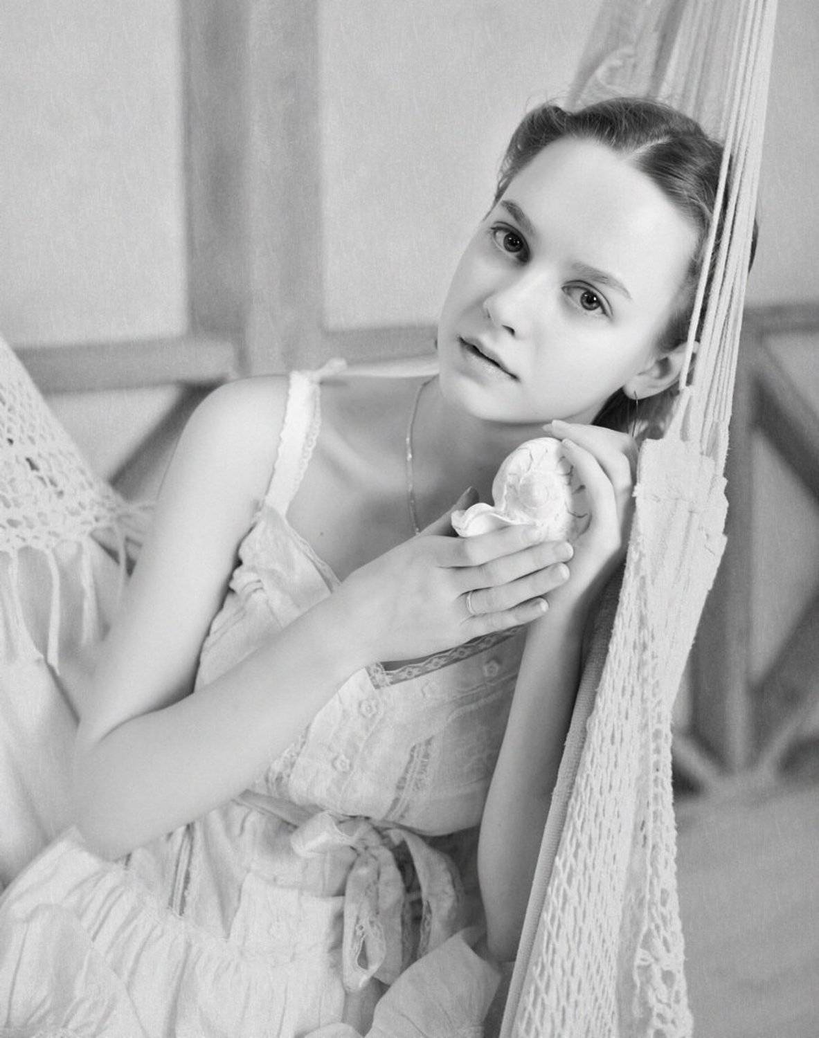 портрет, девушка, ч/б, Мария Полухина