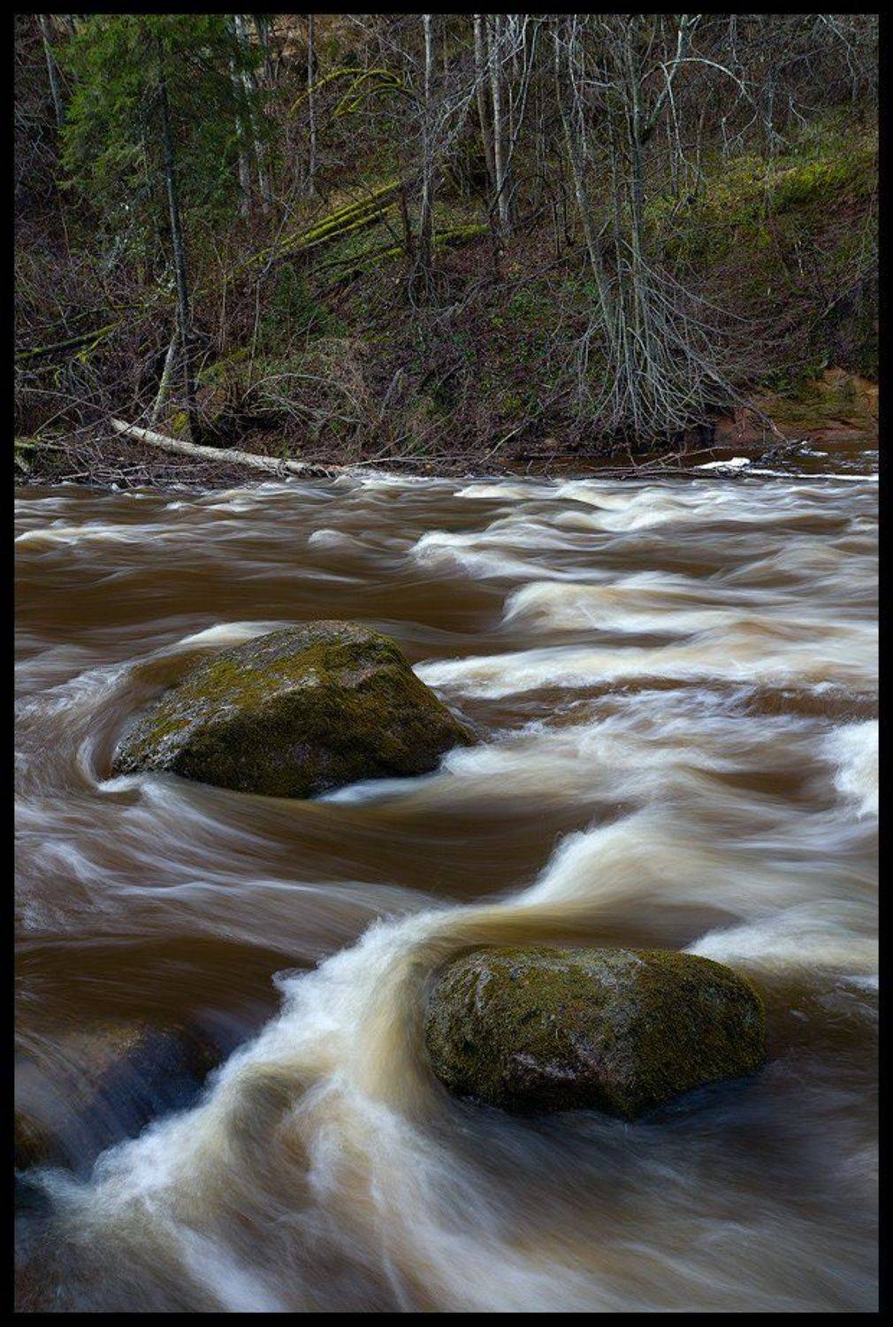 течение, пейзаж, осень, Arturs Barzdis
