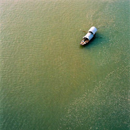 On river