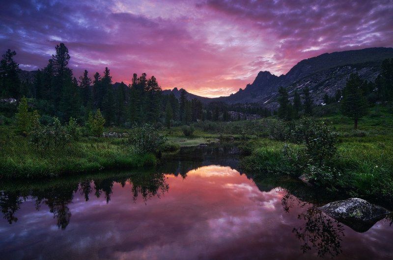 саяны, ергаки, буйба, перекресток, sayany, ergaki, buyba, perekrestok Утро у Буйбы фото превью