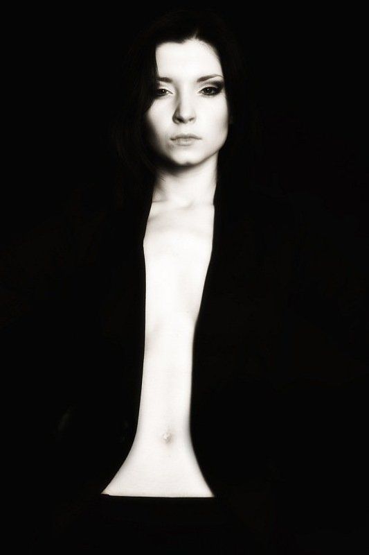 девушка, силуэт, портрет  фото превью