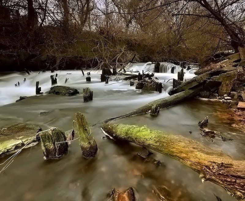 природа, пейзаж остатки водяной мельницы фото превью