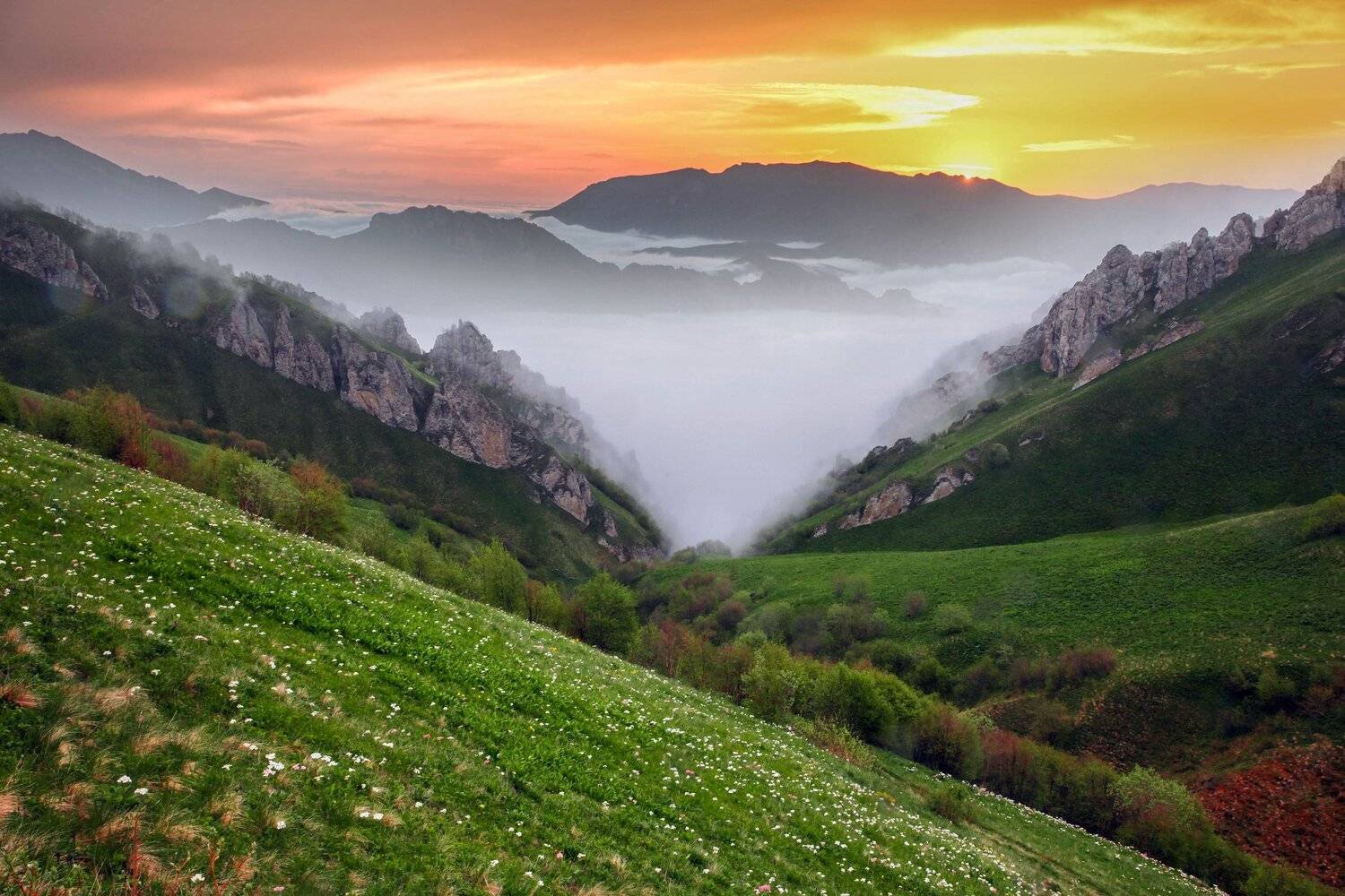 горы,лето,пейзаж,закат,природа, Marat Magov