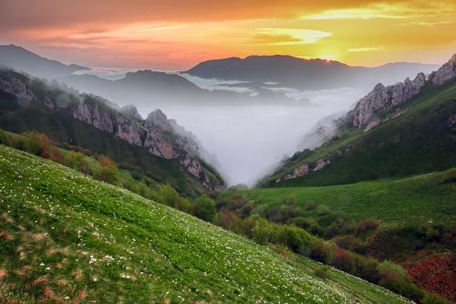 Закат в горах..