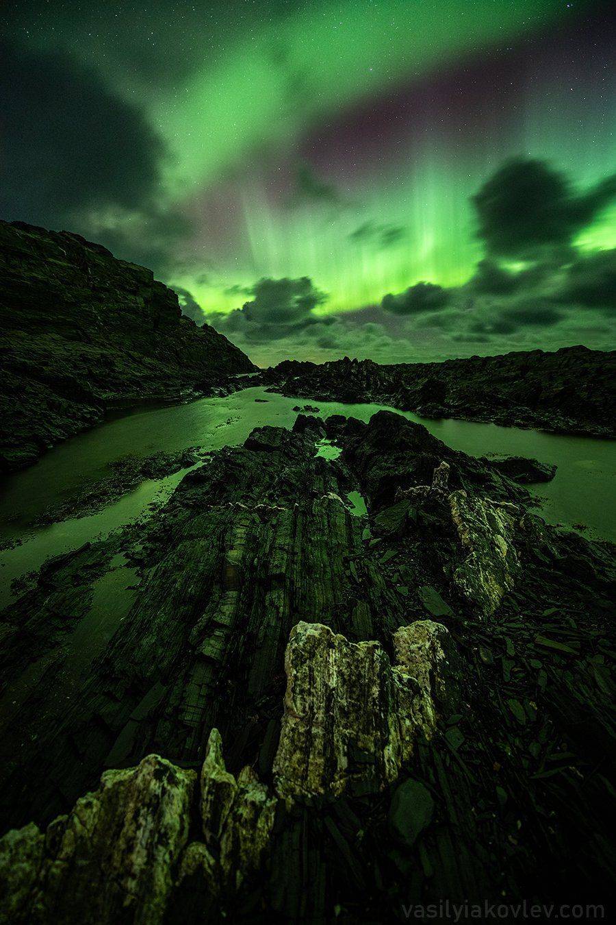 рыбачий, кольский, ночь, аврора, Василий Яковлев