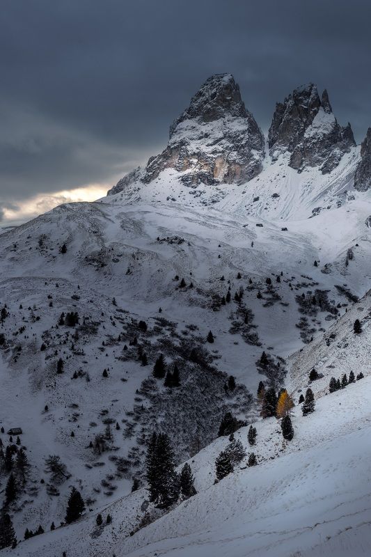 горы, доломиты, зима Доломиты фото превью