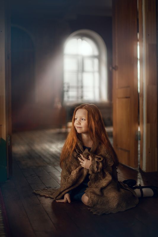 девочка, мечты, студия, свет, атмосфера В мечтах фото превью