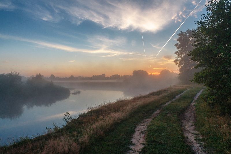 брянск, десна, сельцо, утро, рассвет, лето,алексей платонов Рассвет на Десне фото превью