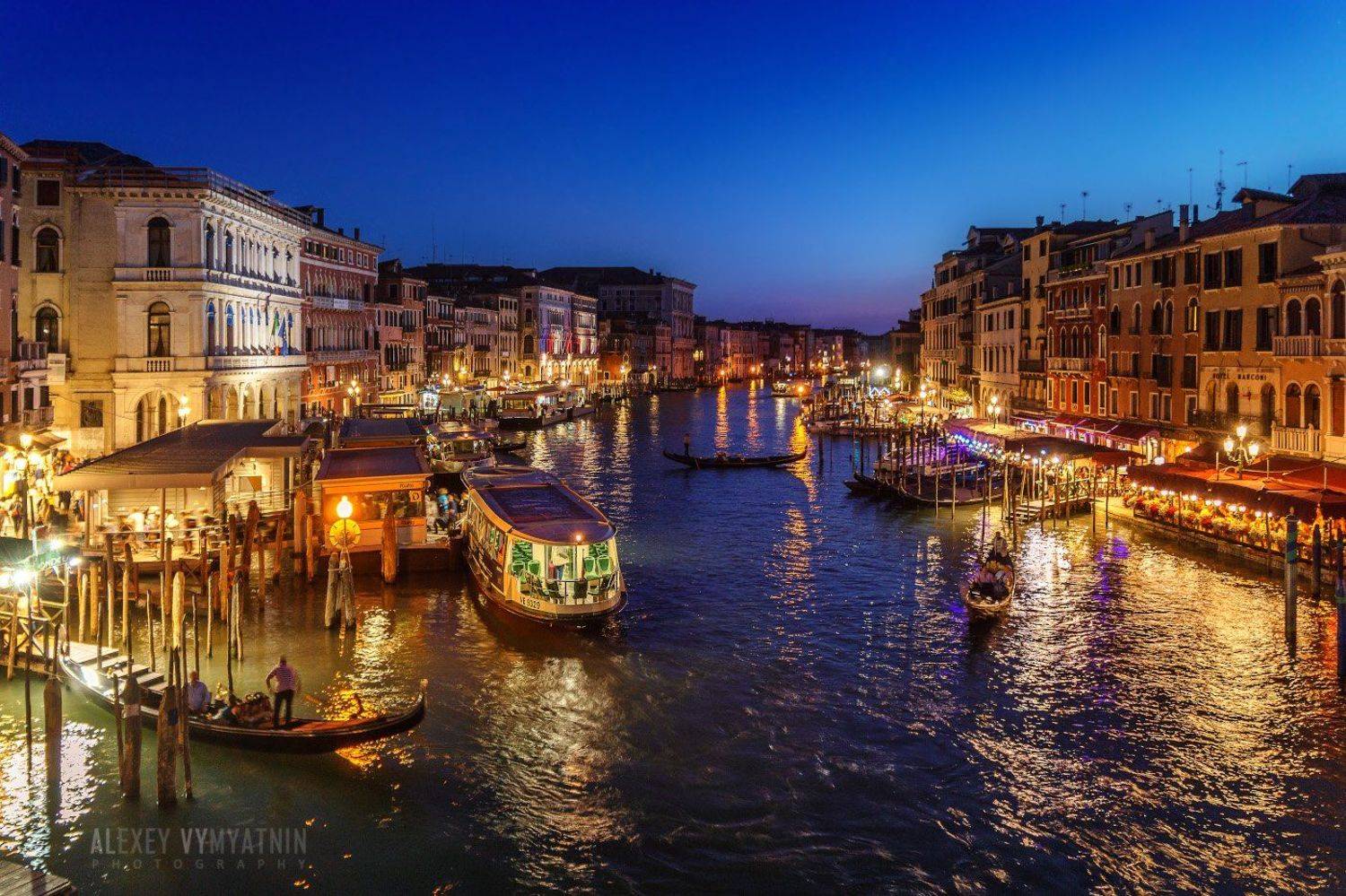 italy, italian, venice, veneto, venezia, rialto, sunset, lights, urban, city, венеция, италия, мост, риалто, вечер, закат, город, Алексей Вымятнин