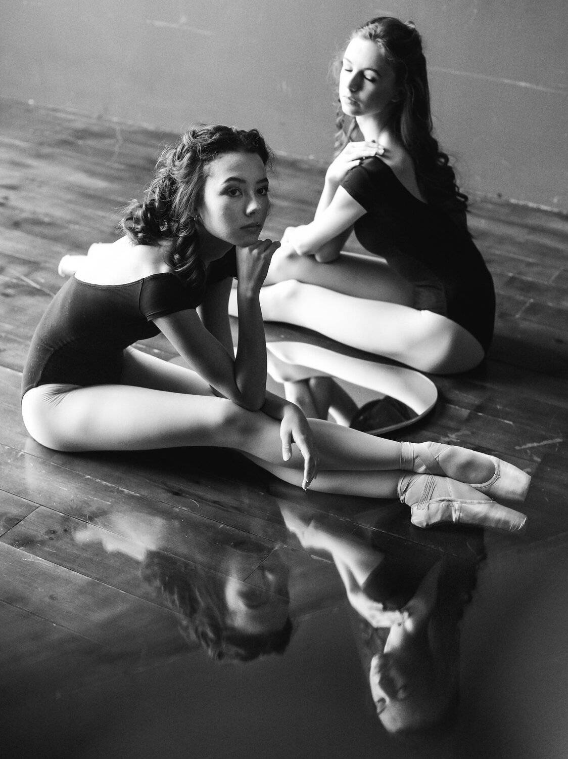 балет, балерина, зеркало, студия, портрет, Анна