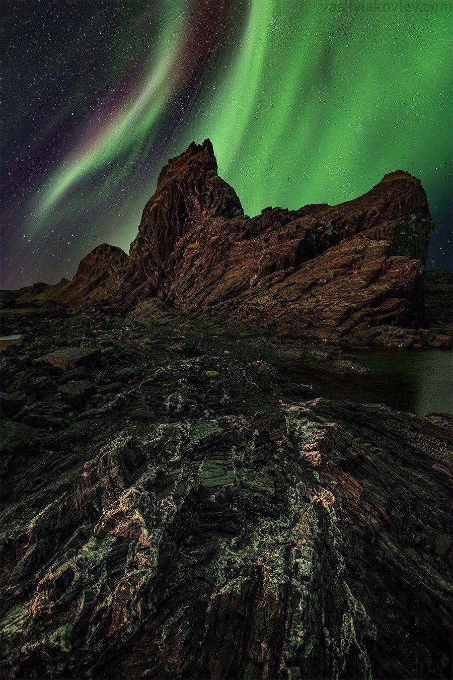 рыбачий, кольский, ночь, аврора, Василий Яковлев