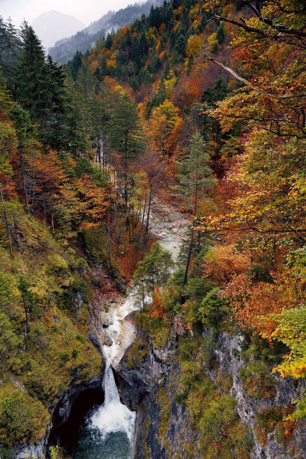германия, бавария, река, водопад, горы, Евгений Гаганов