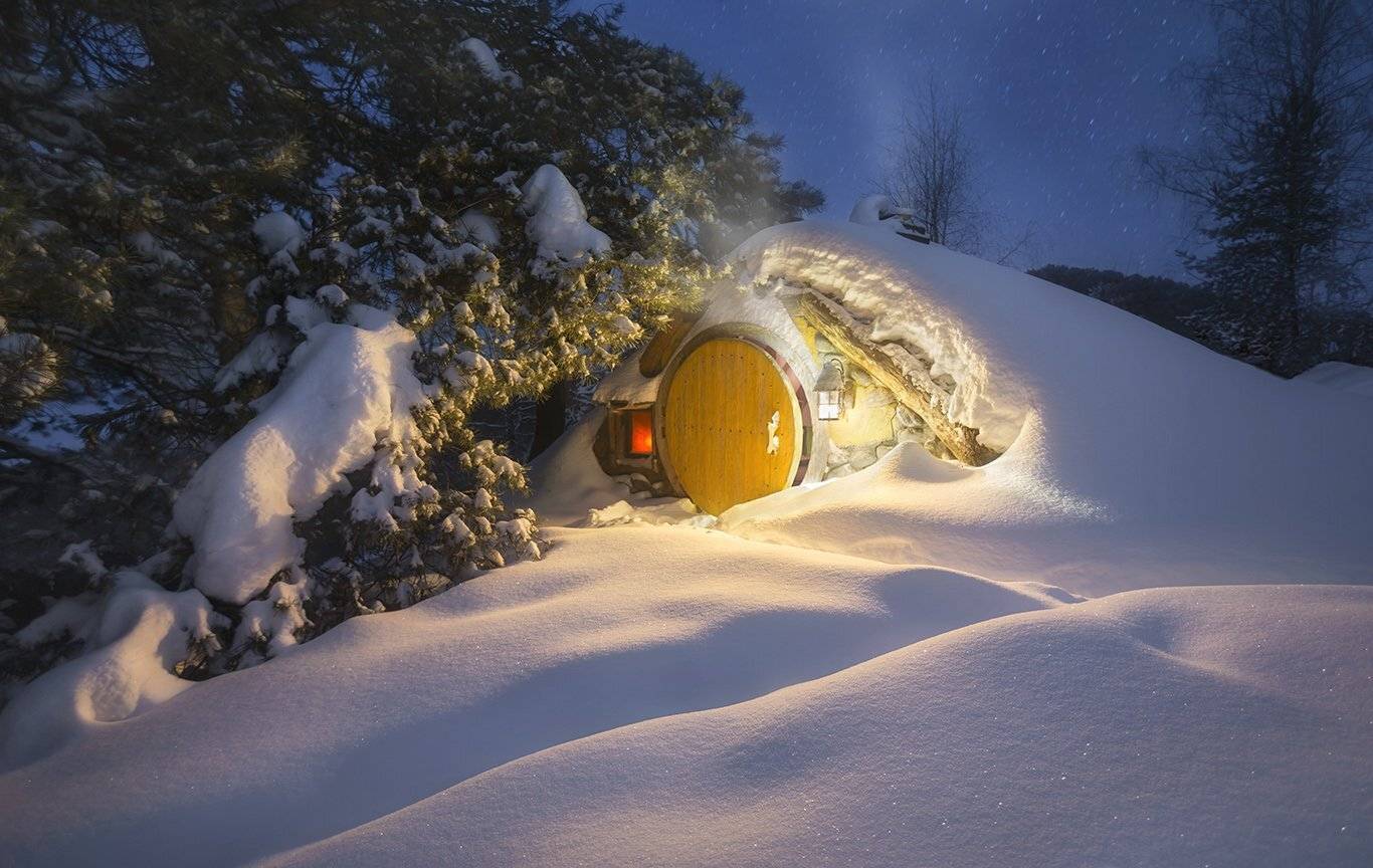 зима, снегопад, 2019, хоббитон, winter 2019, Андрей Чабров