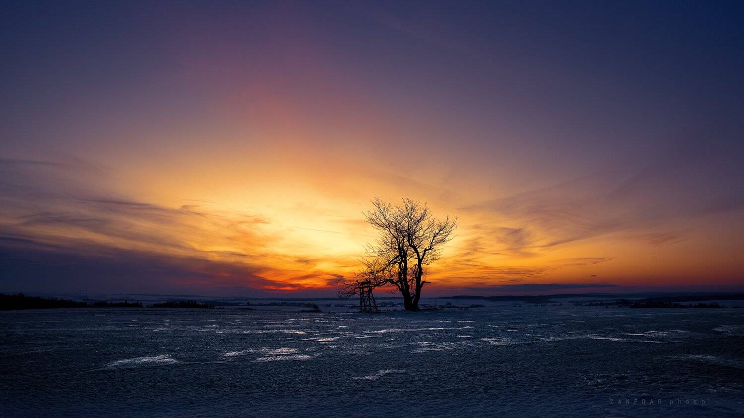 зимний ,закат,horizont,landscape,sunsat,zanfoar,czech republic,чехия, Zanfoar