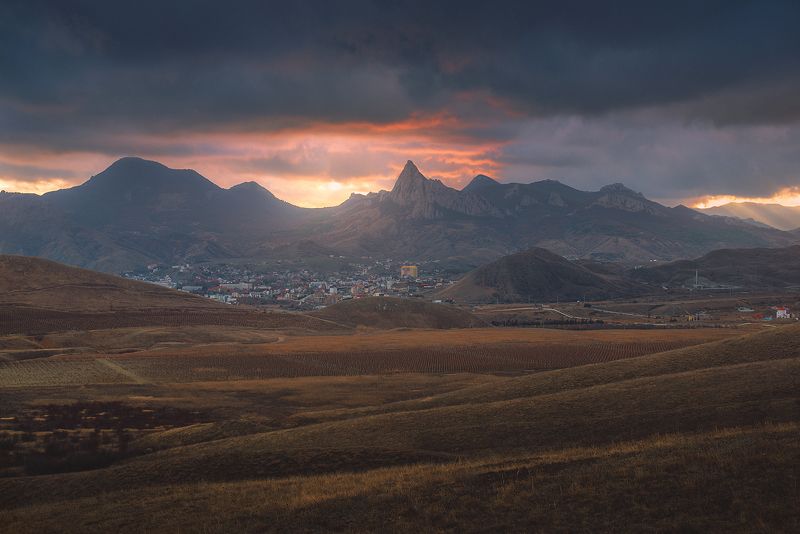 крым, зима, коктебель Пустующие Холмы Коктебеля фото превью