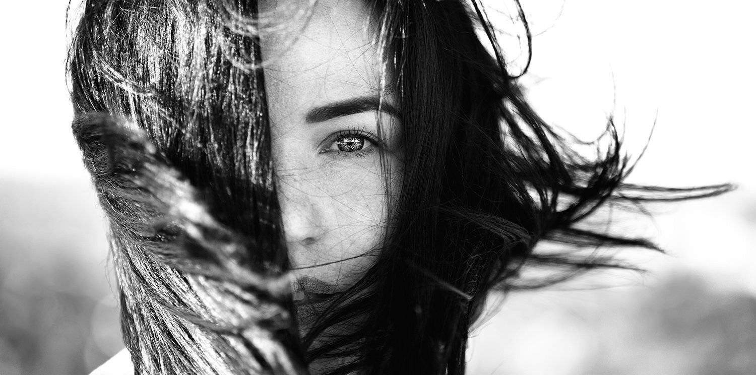 Портрет Девушка Ветер, Сергей Скоробогатов