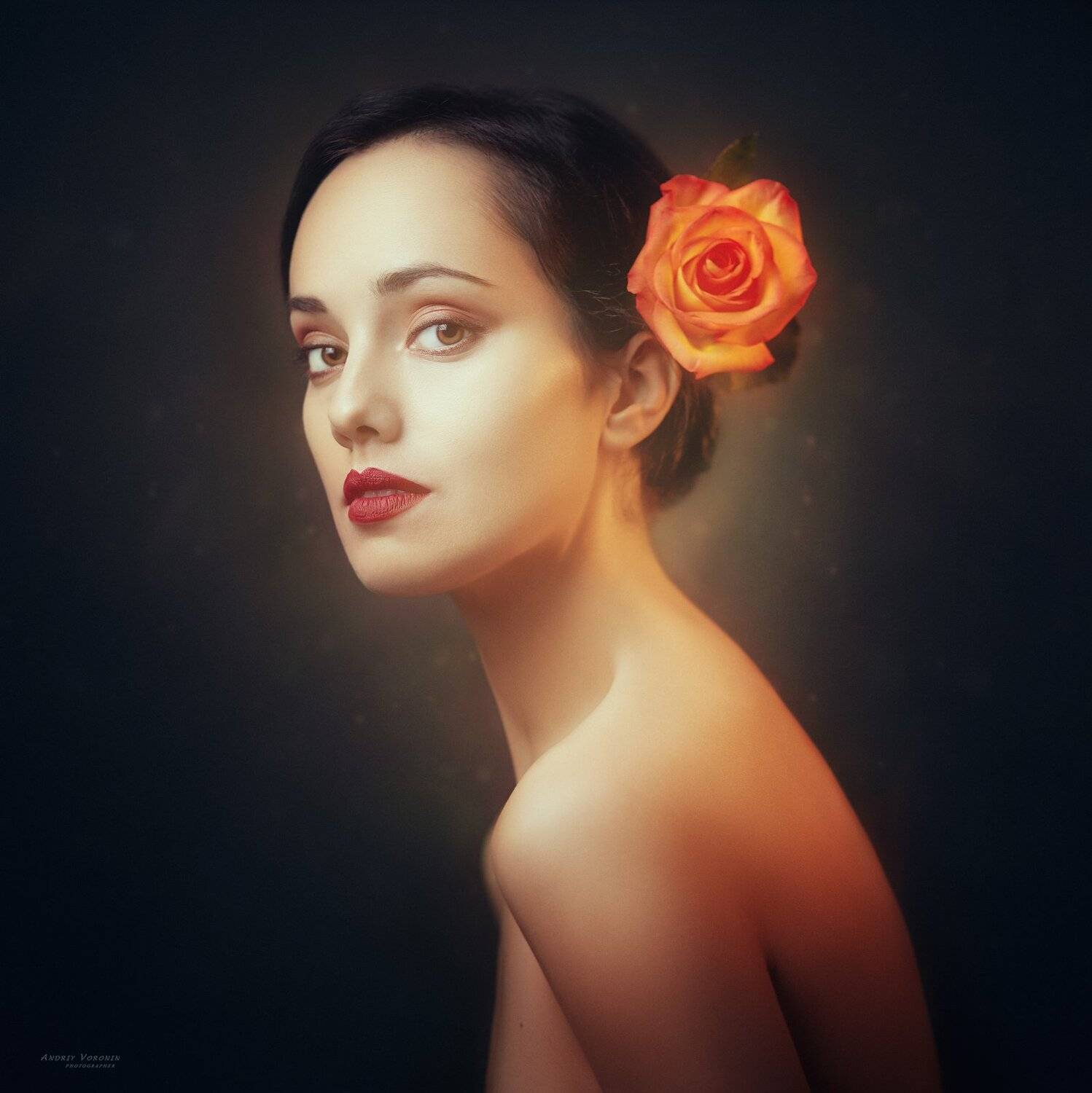 портрет, девушка, цветок, образ,глаза,, Андрей Воронин