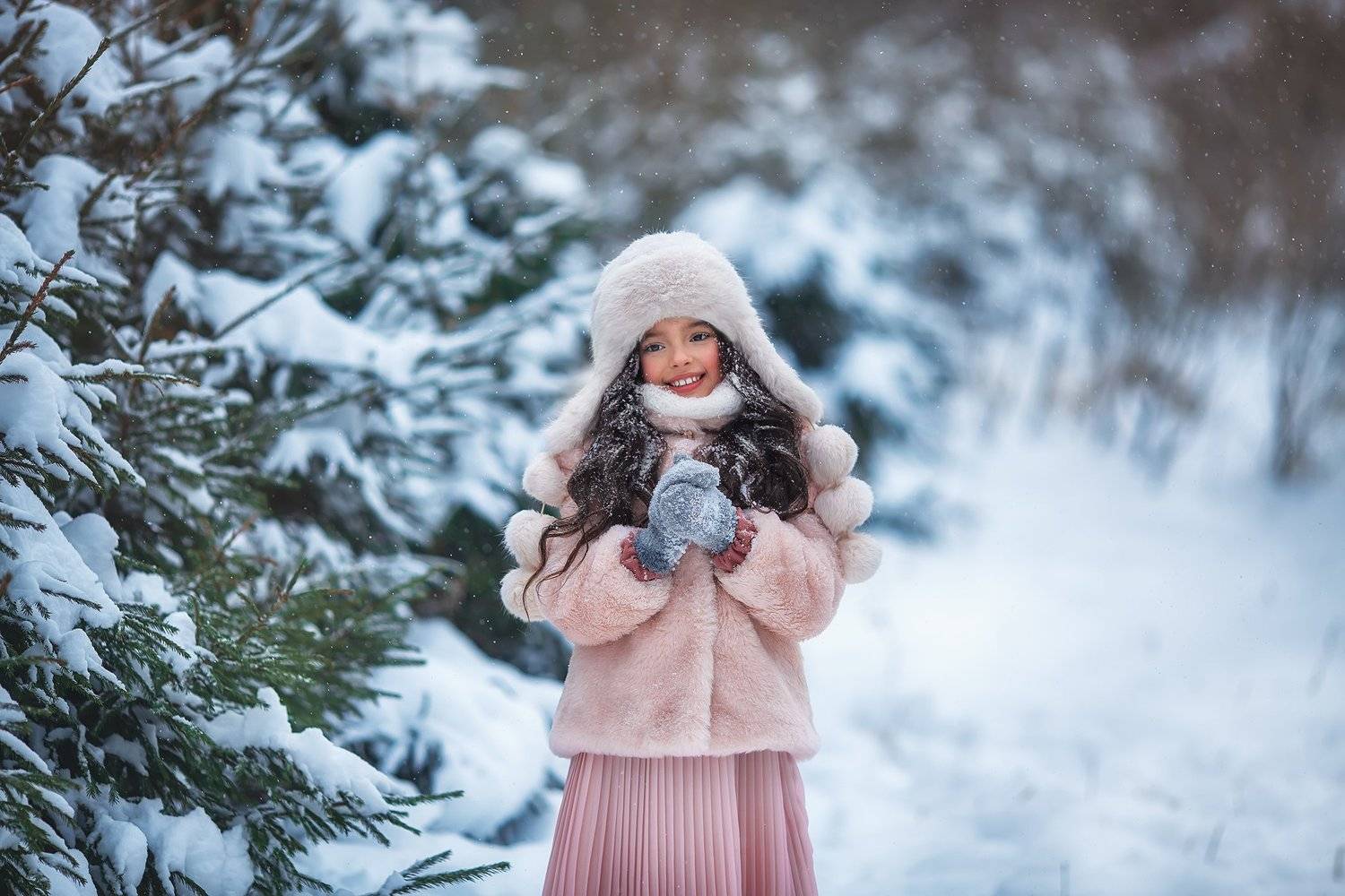 Девочка, зима, снег, Бармина Анастасия