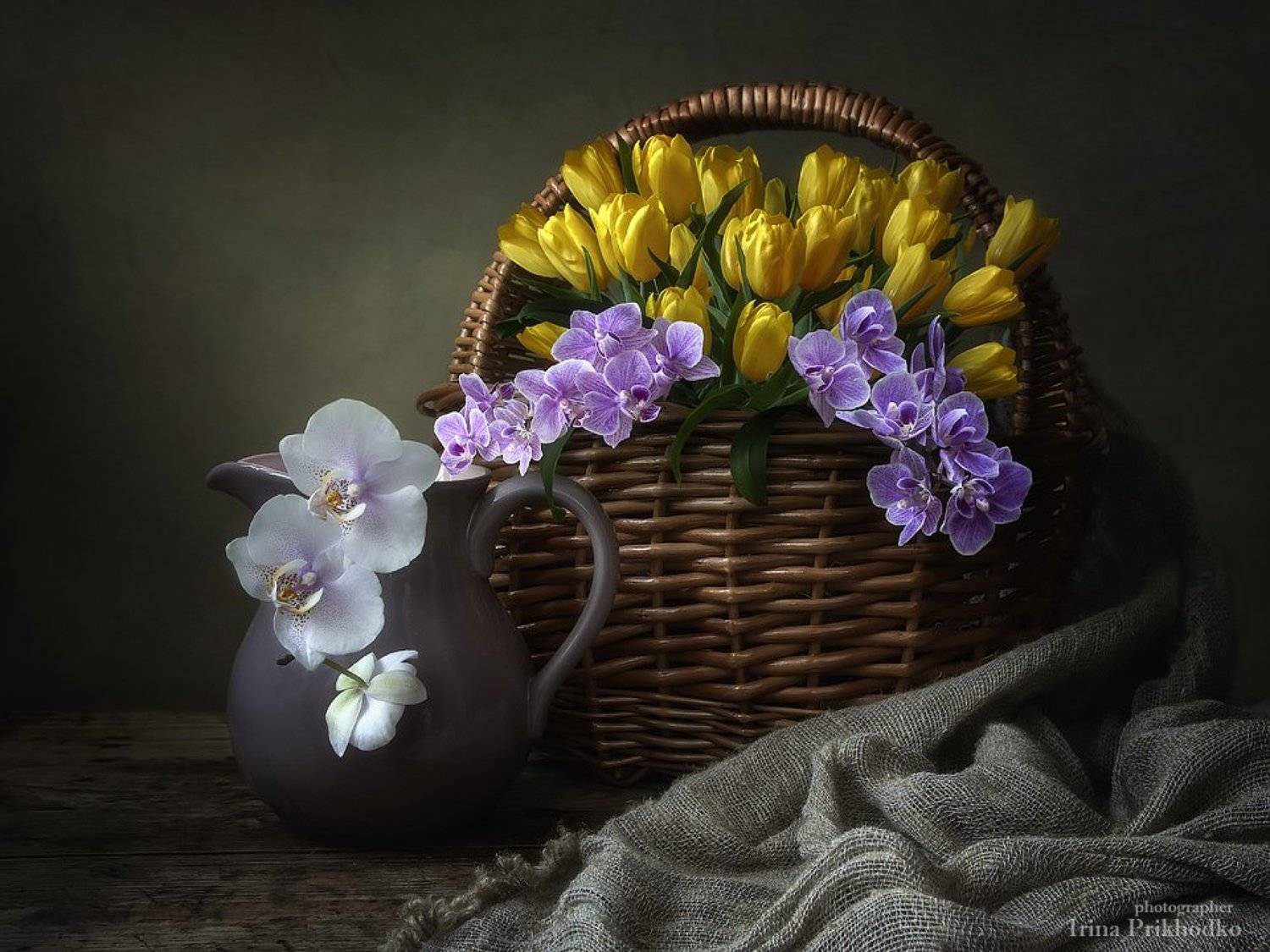 натюрморт, настроение, цветочная корзина, флористика, винтажный, Ирина Приходько