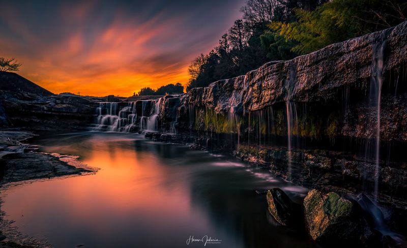 waterfall morning landscape winter nature japan sunrise Morning Light фото превью
