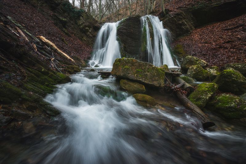крым, водопад, водопады крыма, пейзаж, весна, весна в крыму, лес, природа, фототур в крым, тур по крыму, путешествие, путешествие по крыму, туризм, вода Время большой воды фото превью