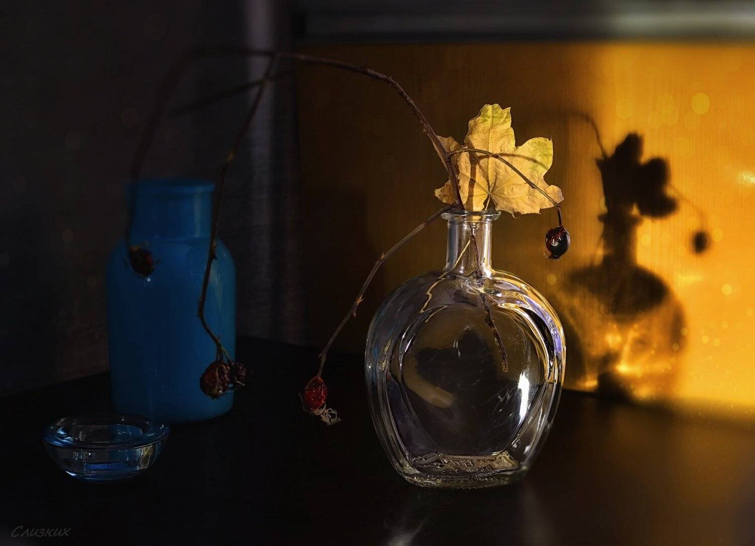натюрморт,композиция,лист,сосуды,свет,луч,стекло, Инаида