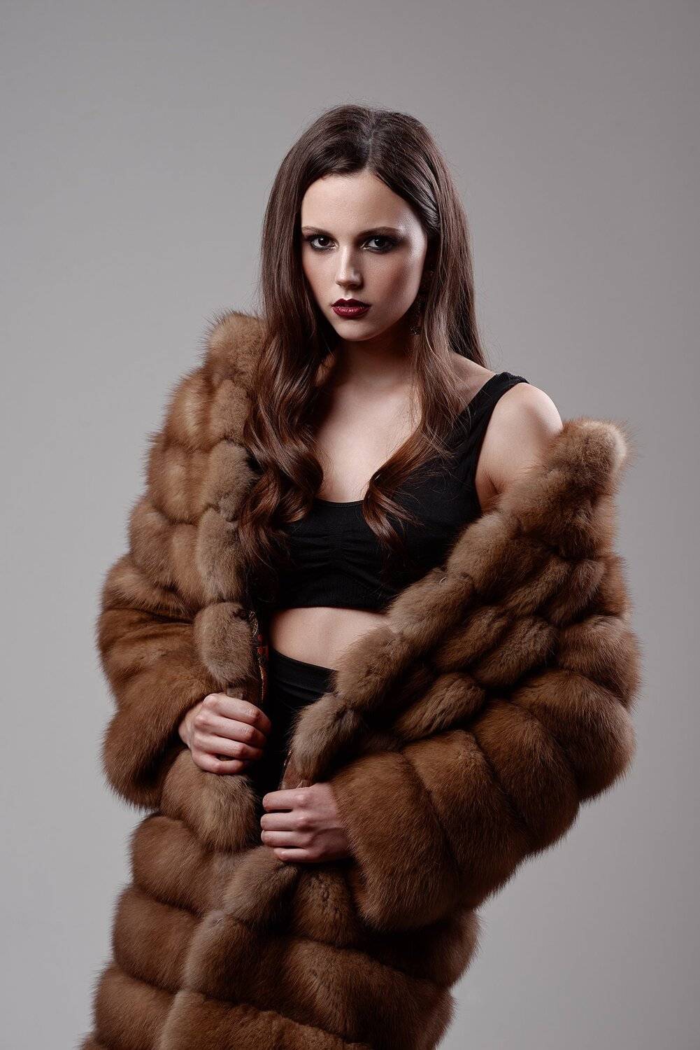 girl, portrait, fur, nikon, light, studio, Кирилл Соколов