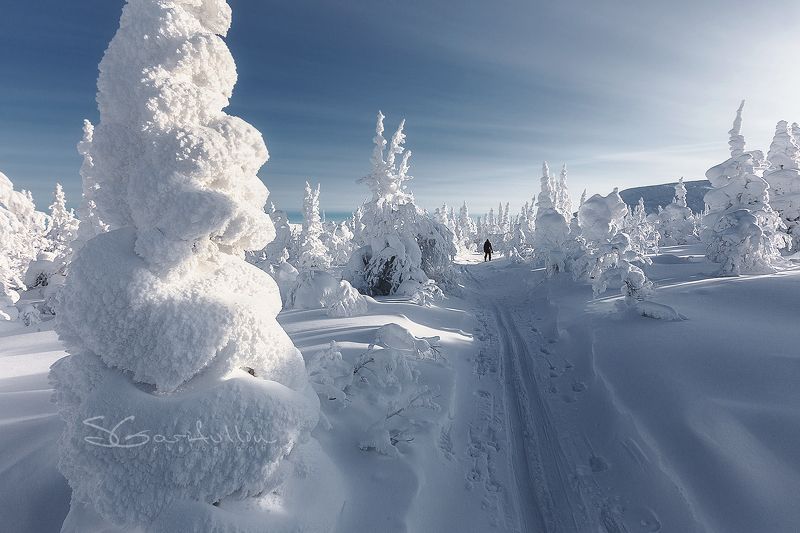 Северный Урал, Урал, ГУХ, Главный уральский хребет, зимний пейзаж Снежная Долина фото превью