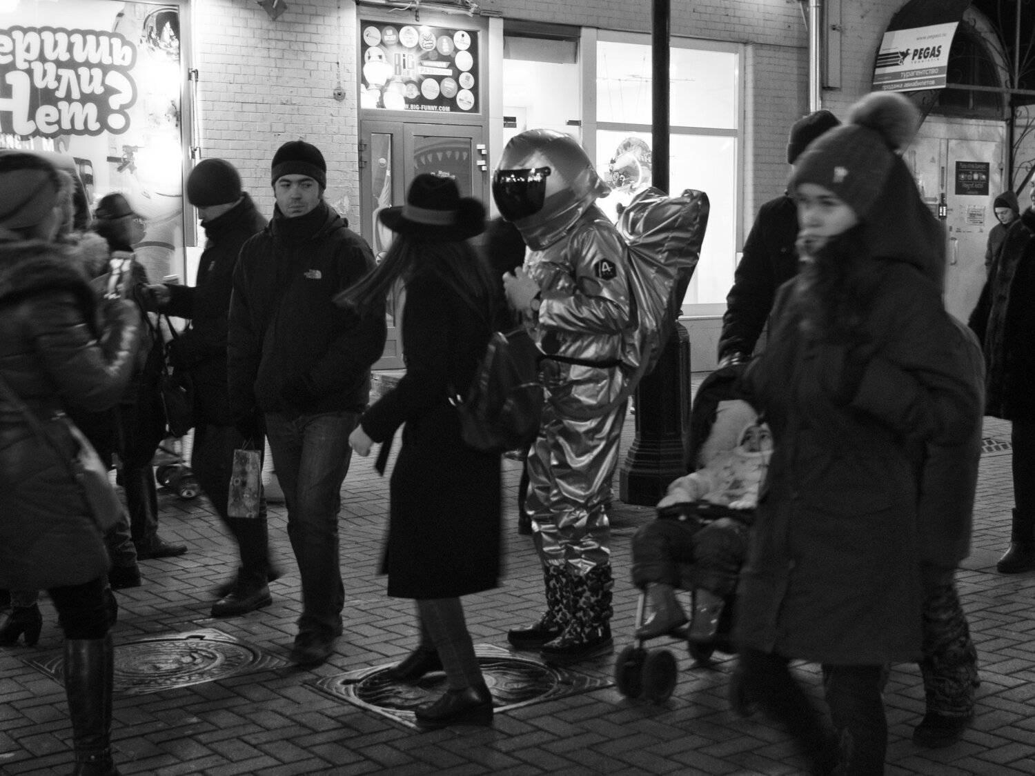 Moscow, Russia, Black and white, Monochrome, Street, City, Center, Elena Beregatnova