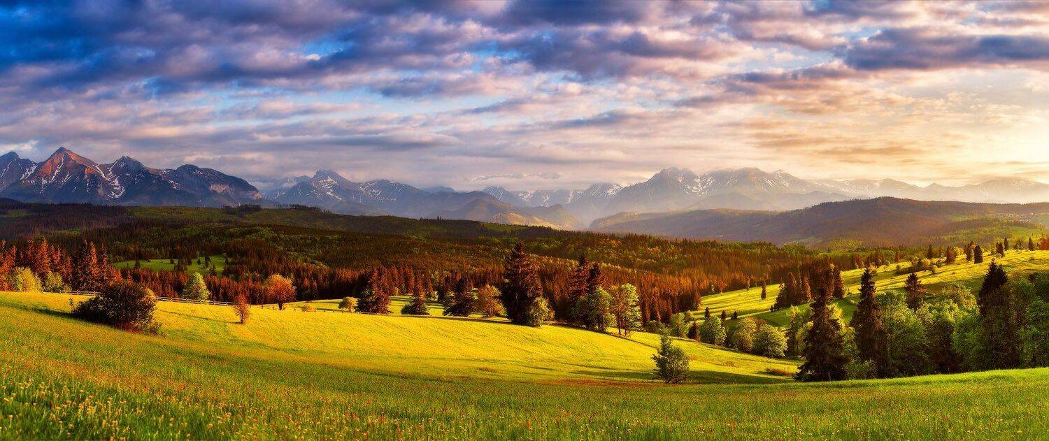 весна, вечер, горы, европа, закат, май, польша, татры, Вейзе Максим