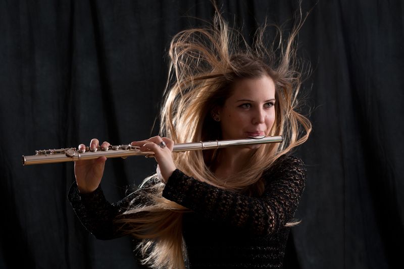portrait, flute, music, musician, musical instrument, instrumental, melody, girl,canon, canonlens, oleg_grachev Flute фото превью