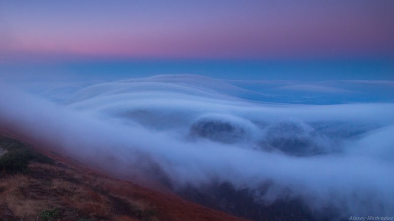 Карпаты, облака, рассвет, туман, Мармаросы, украина, марамарош Утренний прибой фото превью