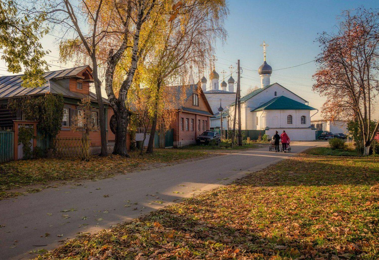 гороховец, осень, мамы, дети, храм, монастырь, листва, золотое кольцо, россия, старина, Виктор Климкин